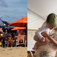 O que você faria se encontrasse um famoso na praia?