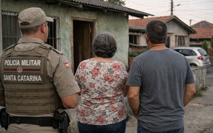 Moradores denunciaram truculência em abordagens da PM em Itajaí e Balneário Camboriú (Foto: Imagem gerada por IA)