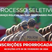 PMSC prorroga inscrições para concurso de policial temporário