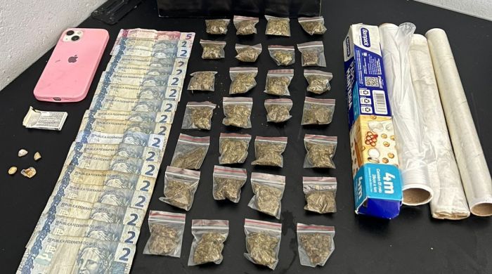 Usuário também foi levado pra delegacia (Foto: Divulgação/PMSC)