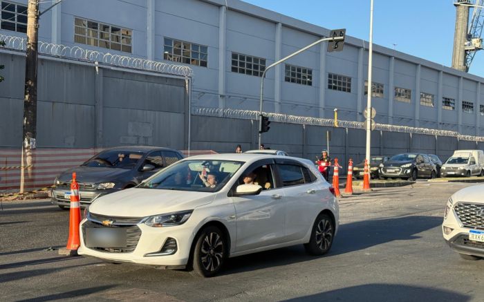 Hora do rush se aproxima e Itajaí já tem filas