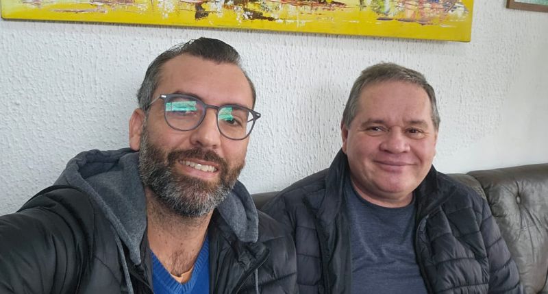 O empresário e pré-candidato a vereador de Itajaí, Eder Martins (Agir) do Nino Supermercado, fez uma visita de cortesia ao JC   (foto: divulgação)