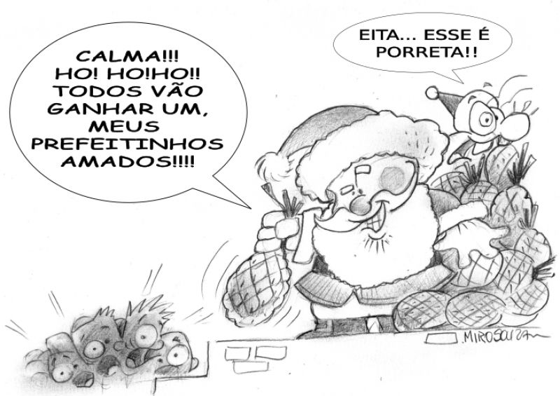 Oh, oh, oh, então é natal!  (charge: Miro Souza)