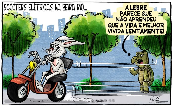 Scooters elétricas na Beira Rio