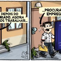 Depois do feriado de trabalho
