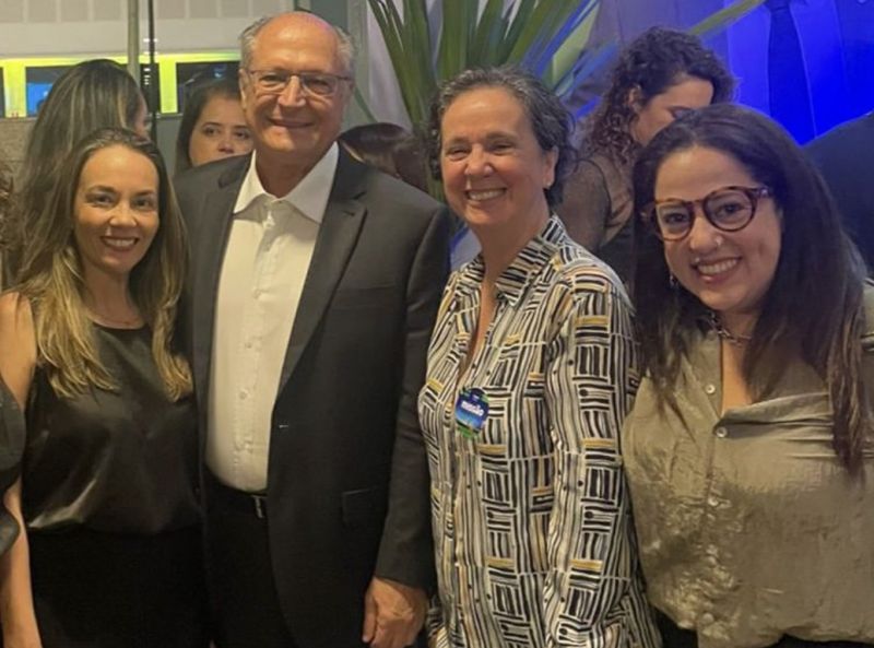Paula Borges, Eveline Orth, Geraldo Alckmin e a ‘prata da casa’, Schibian Philemonn, produtora cultural e conselheira estadual de cultura, em Brasilia para os agradecimentos pelas conquistas da Perse