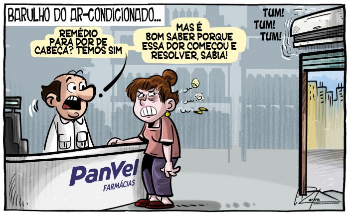 Barulho do ar-condicionado de farmácia