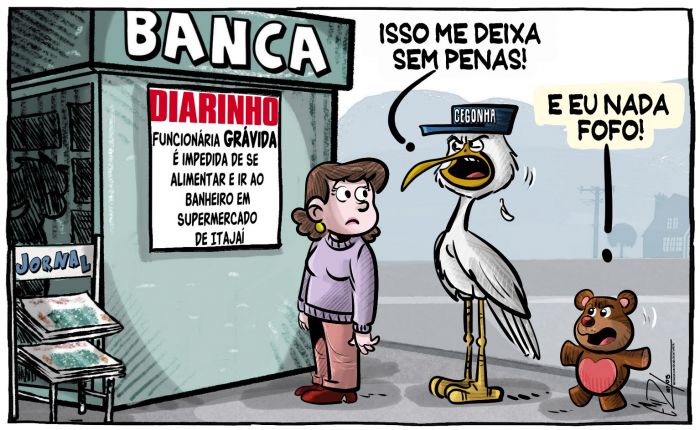 Funcionária gravida impedida de ir ao banheiro em supermercado em Itajaí