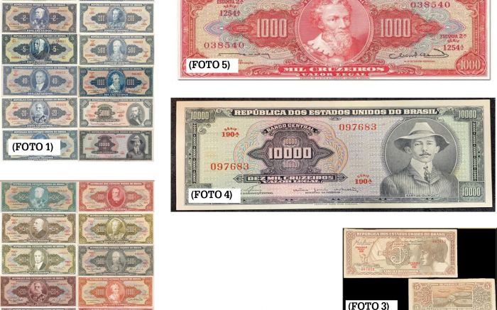 Colecionando história: as cédulas do Brasil de 1942 até hoje