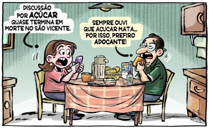 Discussão por açúcar em São Vicente
