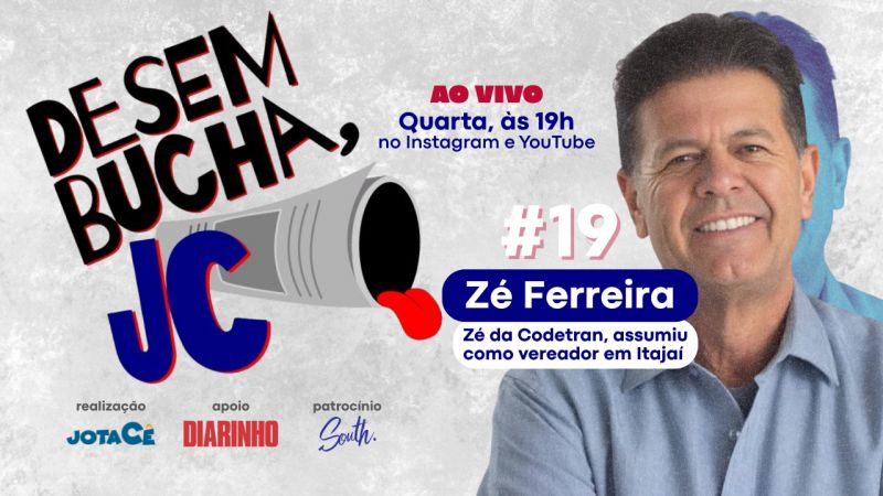 O vereador Zé Ferreira (PDT) participa do Desembucha JC. Assista no YouTube: Desembucha JC e no Instagram: @jcdiarinho (foto: divulgação)
