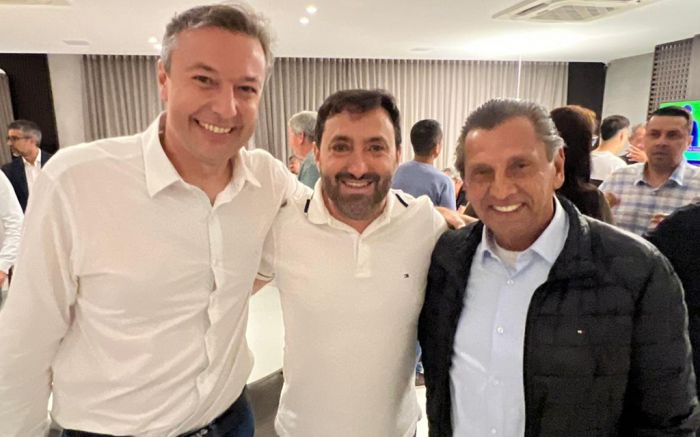 Napoleão e Júlio Garcia na casa de Evandro