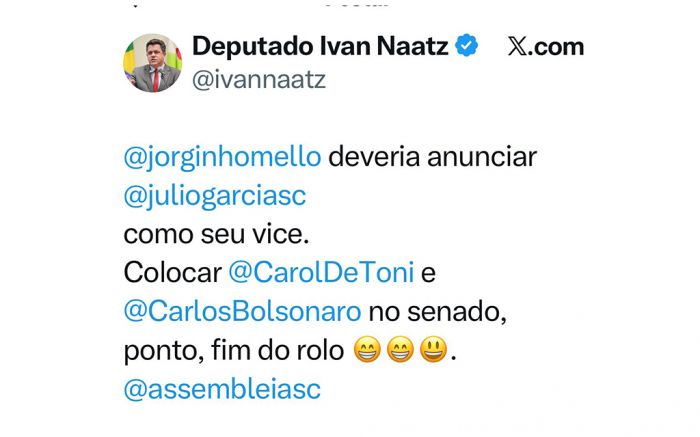 Júlio Garcia será vice de Jorginho?