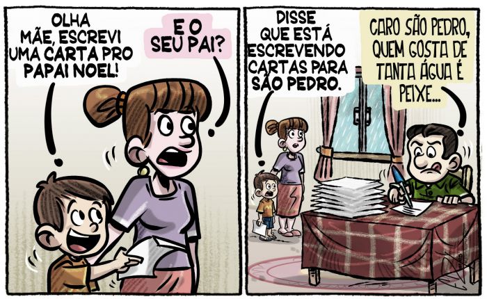 Cartinhas para Papai Noel e São Pedro