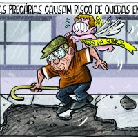 Calçadas precárias em Itajaí