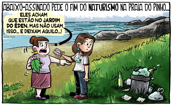 Abaixo-assinado pede o fim do naturismo na praia do Pinho