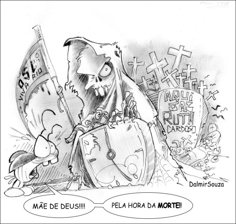 Enquanto isso... (Charge do Dalmir Souza)