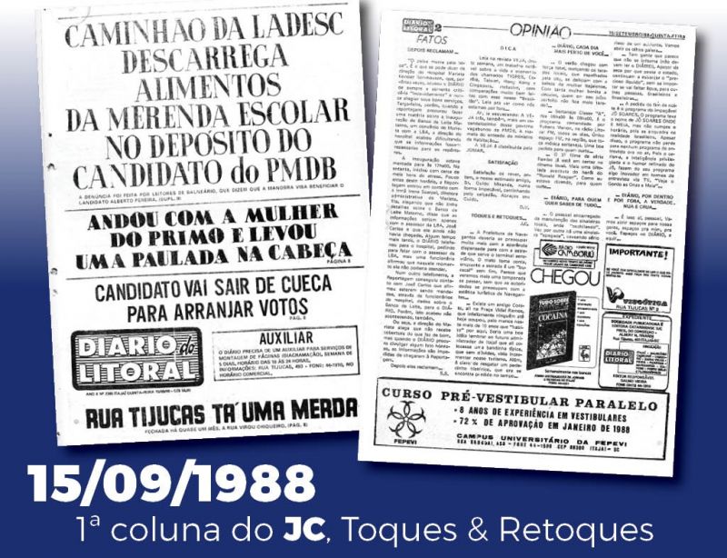 Parabéns pra vocês!!! O DIARINHO, no seu aniversário de 47 anos, dia 12 de janeiro de 2026, vai presentear os assinantes com parte do seu acervo digitalizado