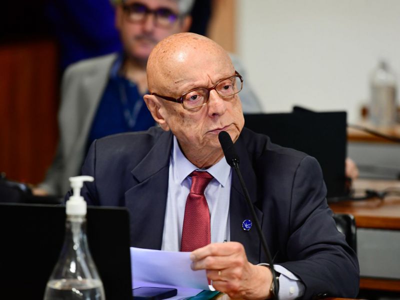 O senador turco-careca Esperidião Amin (PP) vai integrar o grupo de trabalho criado na Comissão de Assuntos Econômicos do Senado Federal, para acompanhar as investigações envolvendo o Banco Master. (foto: Edilson Rodrigues/Agência Senado)