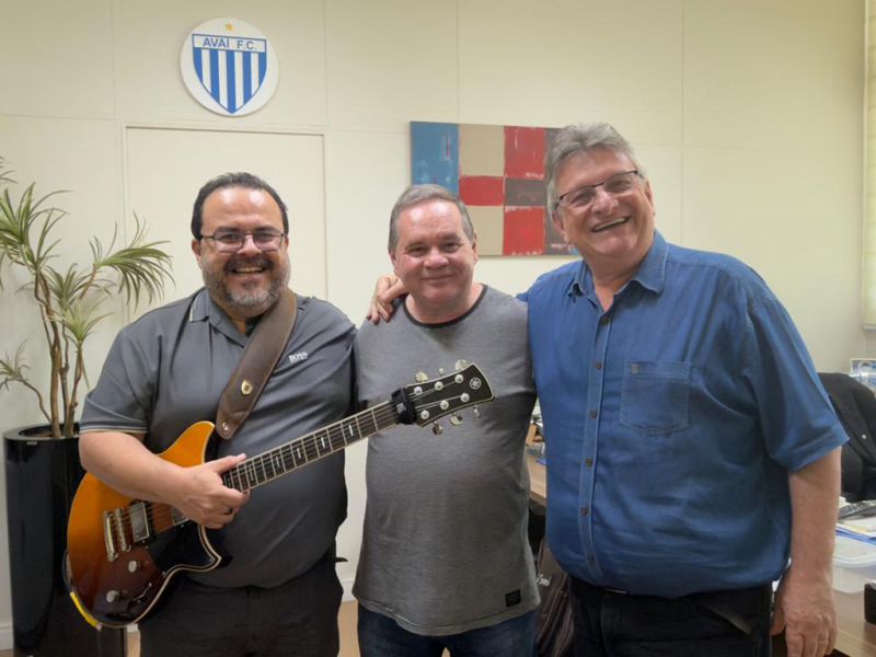 O JC fez uma visita ao reitor e vice-reitor da Univali, Valdir Cechinel e Rogério Corrêa