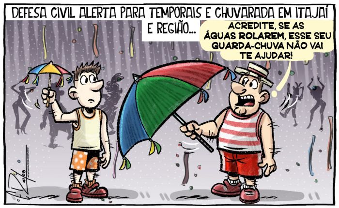 Alerta de temporais e chuvarada em Itajaí e região