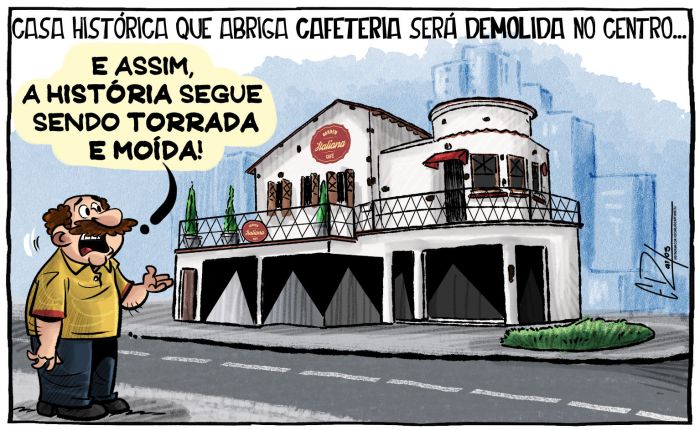 Casa histórica que abriga cafeteria será demolida no centro
