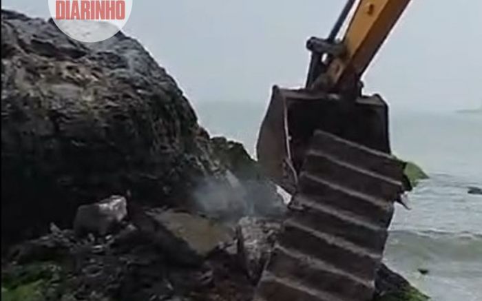 Prefeitura planeja novo acesso após demolir escadaria das pedras de Cabeçudas